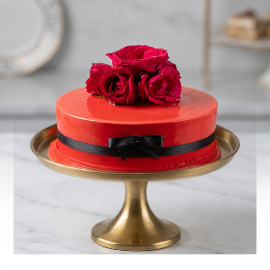 Red Velvet Rose Cake